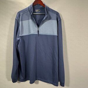 Bolle 1/4 Zip Shirt Mens XXL Blue Colorblock Long Sleeve Pullover Active
